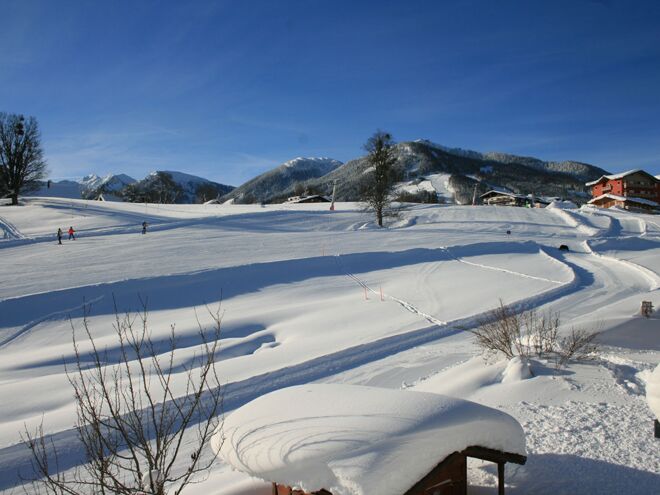 Die Piste neben unserem Haus